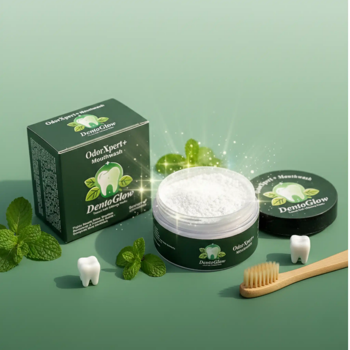 OdorXpert + Mouthwash Teeth Whitening Powder